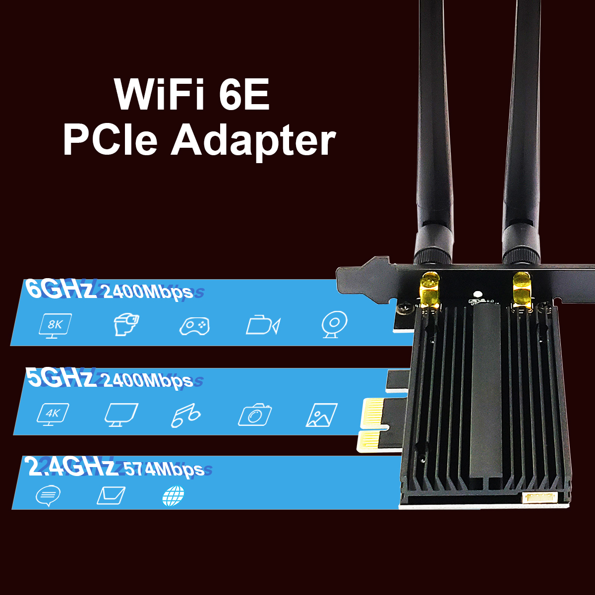 Carte Wifi PCI Express 1300Mbps AC11 Oléane Key