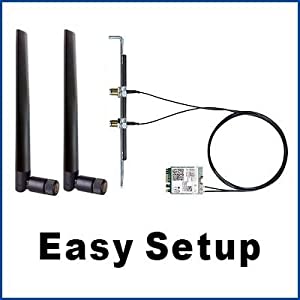 AX200 desktop kit easy setup for any users wifi 6 module wi-fi6 card M.2 slot for desktop